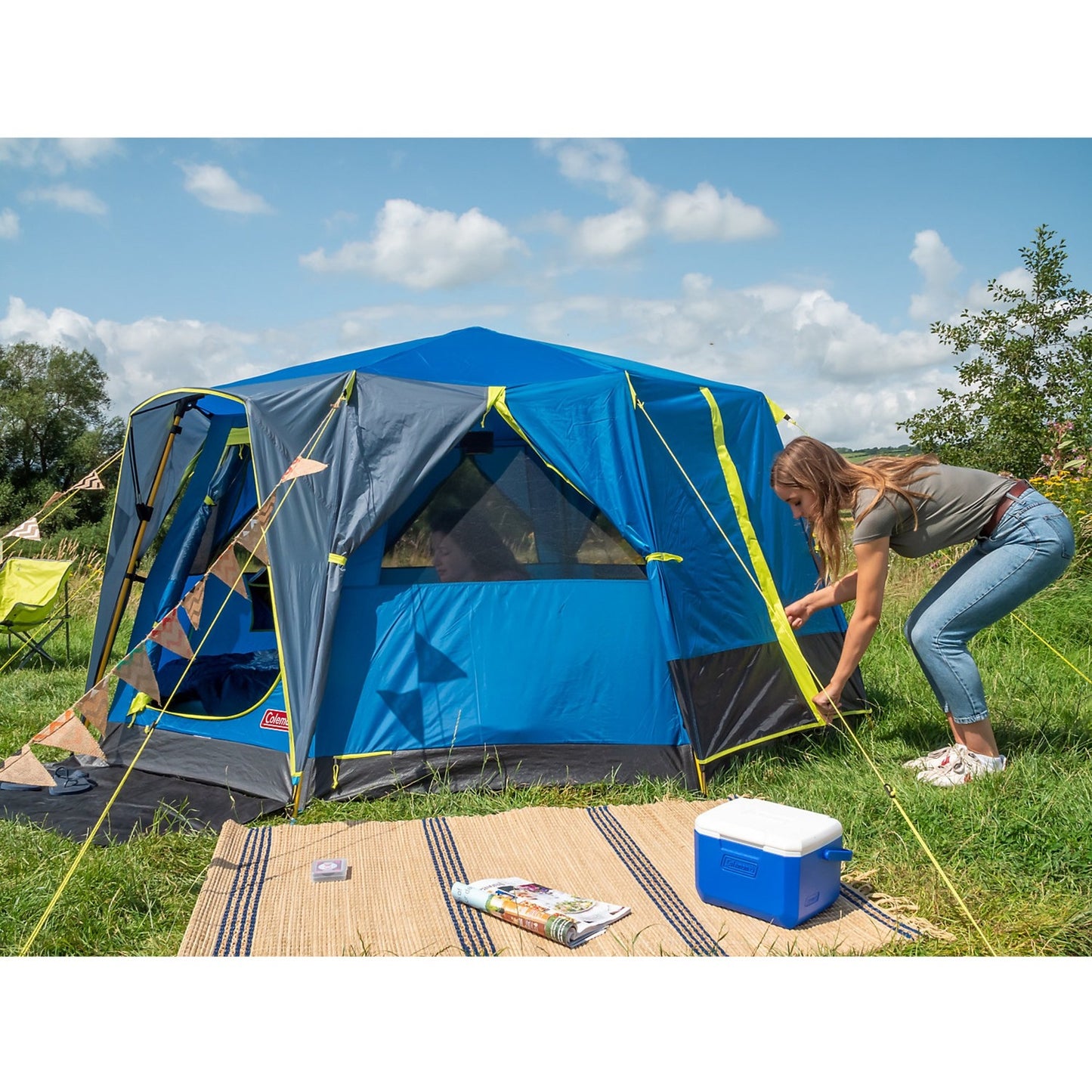 Coleman octago tent (donkerblauw)