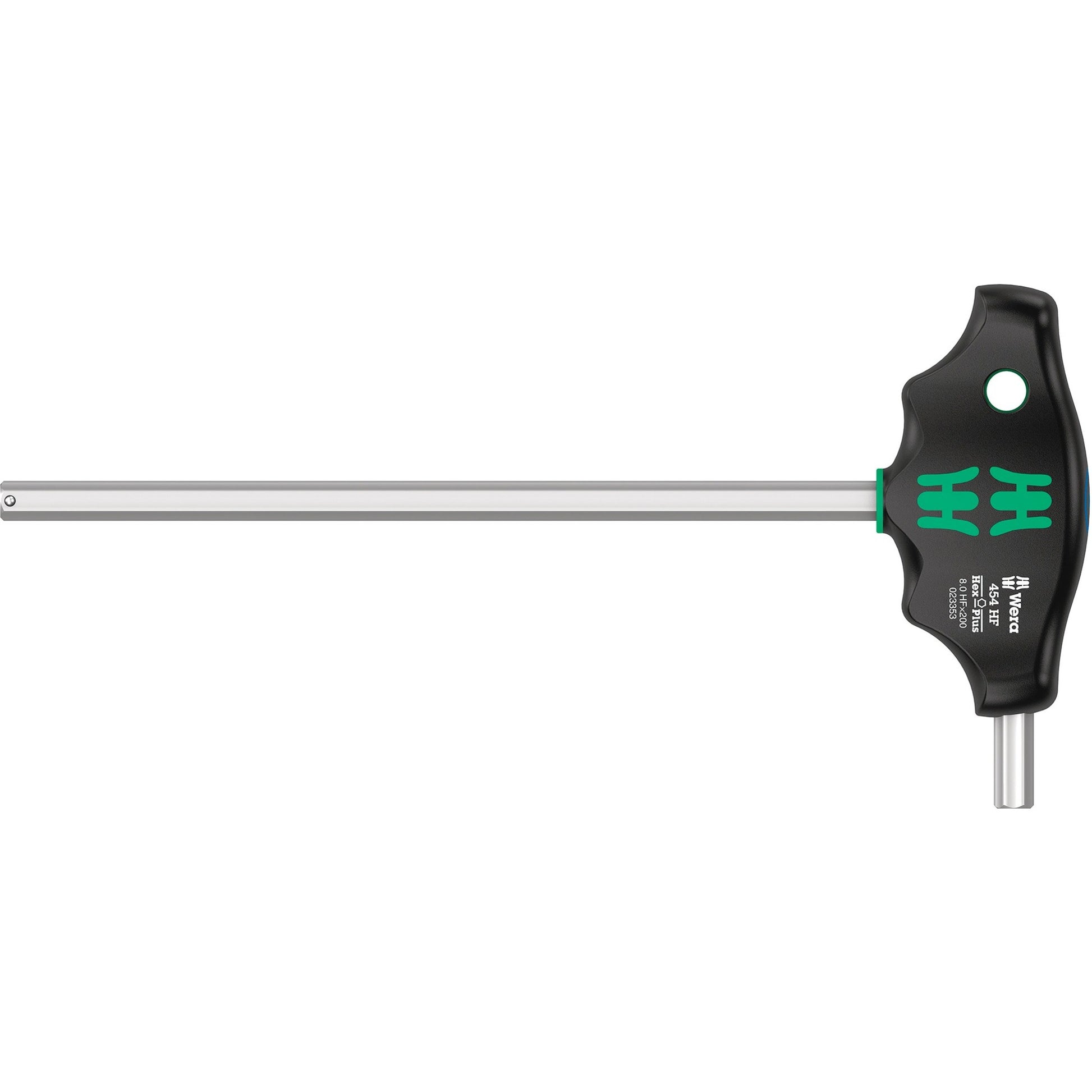 Wera 454 5 hf shk set 1 schroevendraaierset t-greep-schroevendraaier hex-plus met vasthoudfunctie (zwart groen, 5‑delig)