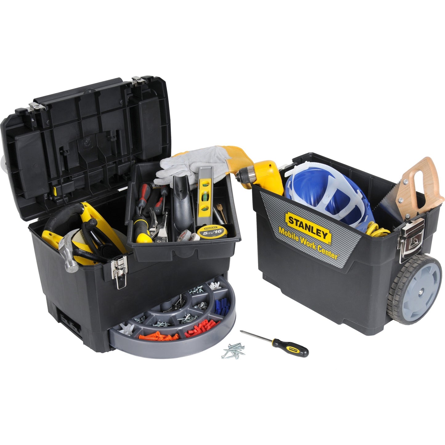Stanley mobile work center 2in1 gereedschapskist (zwart grijs)