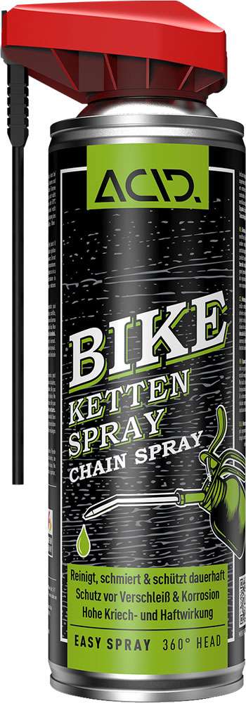 Acid bike chain spray