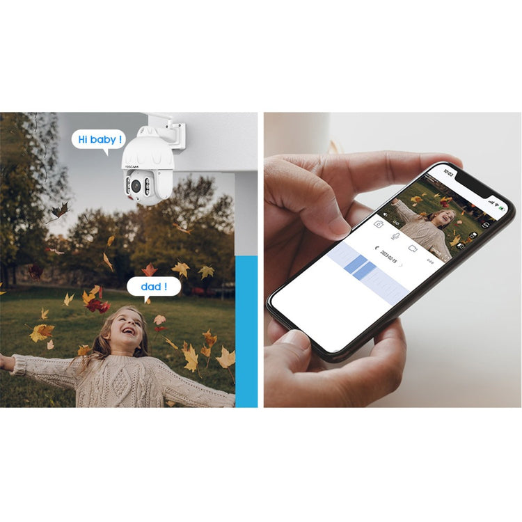 Foscam sd8p, 4k 8mp dual-band wifi ptz buiten beveiligingscamera (wit)