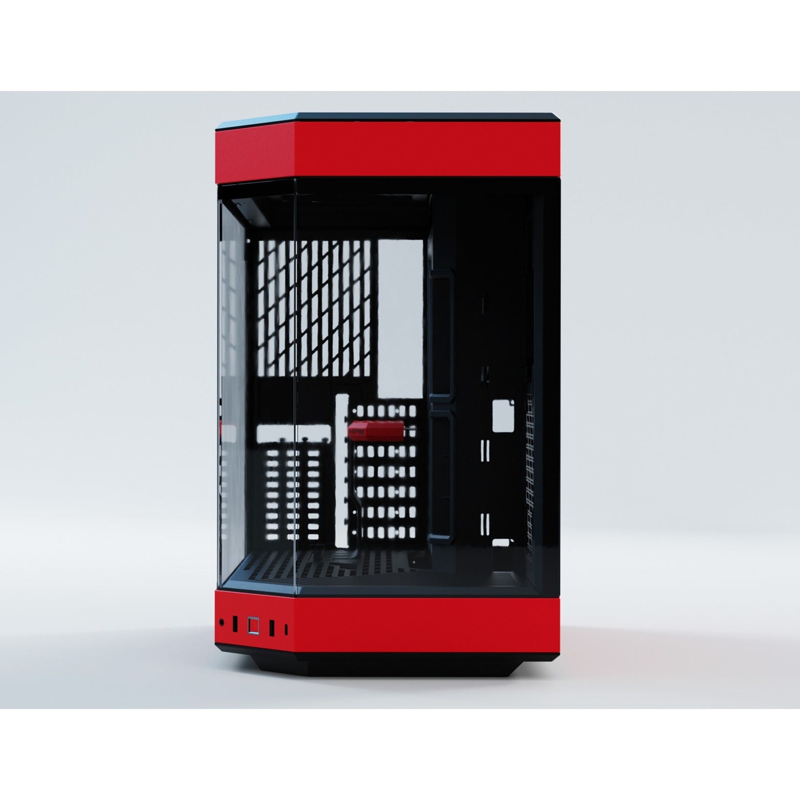 Hyte y60 midi tower behuizing (rood zwart | 3x usb-a | tempered glass)