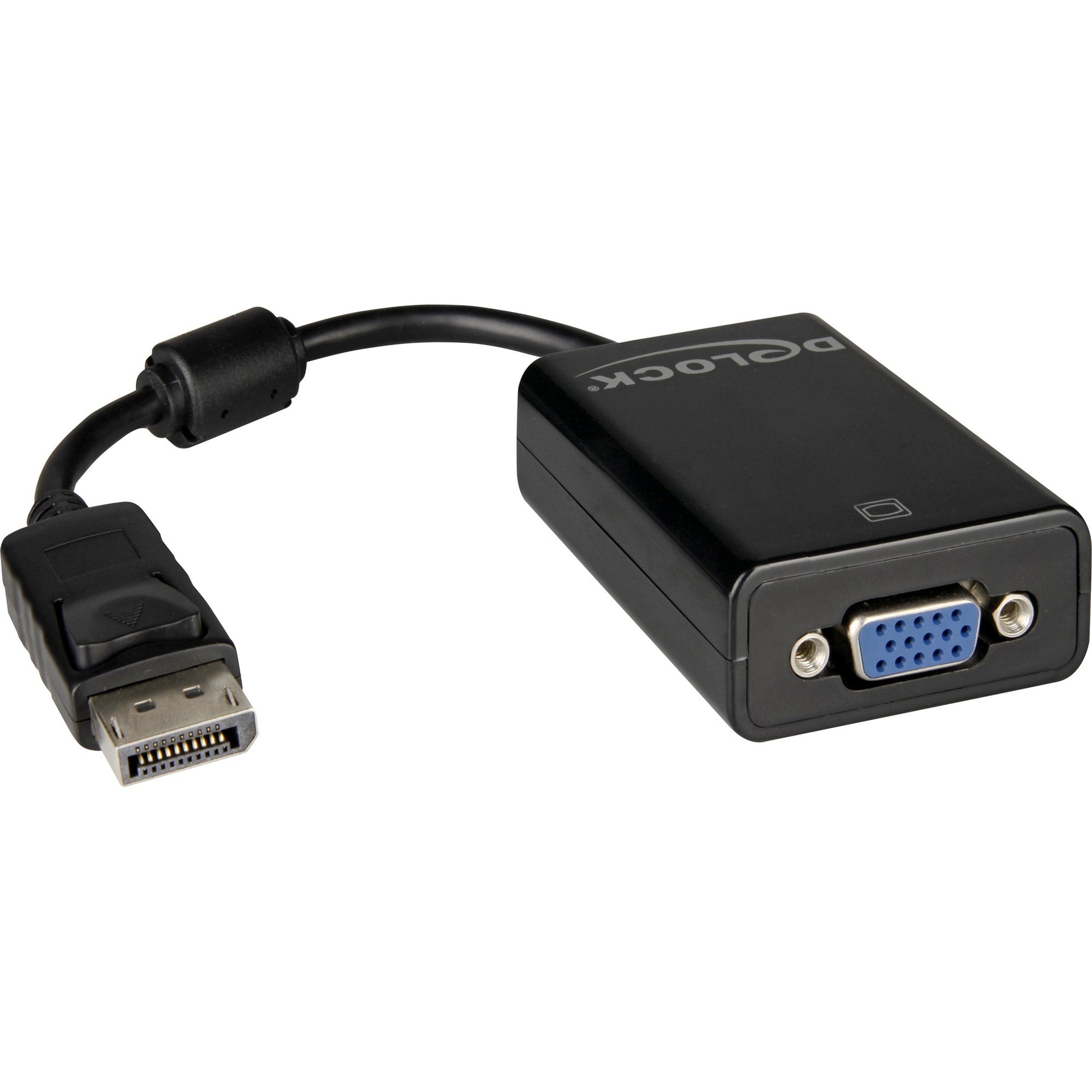 Delock adapter displayport 1.1 > vga (zwart)