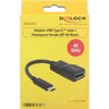 Delock usb-c > displayport adapter (zwart, dp alt mode, 4k 60 hz)