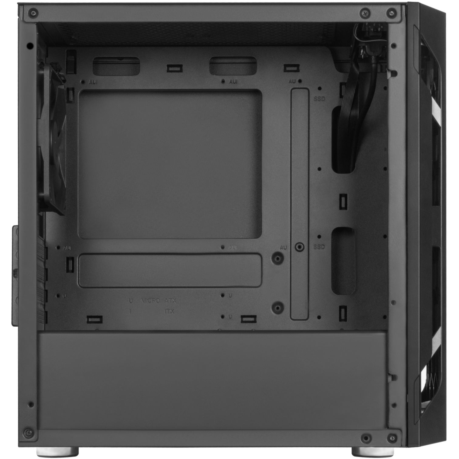 Silverstone sst-fah1mb-g midi tower behuizing (zwart | 3x usb-a | tempered glass)