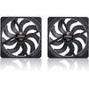 Noctua nf-a14x25 g2 pwm sx2-pp chromax.black case fans (zwart, 2 stuks, 140 x 140 x 25 mm)