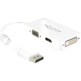 Delock displayport > vga hdmi dvi adapter (wit, 0,16 meter) - afbeelding 2
