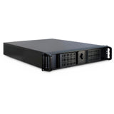 Inter-tech 2u-2098-sl rack behuizing (zwart | 2x usb-a) - afbeelding 1