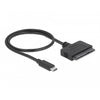 Delock usb type-c converter to 22 pin sata 6 gb s (zwart)