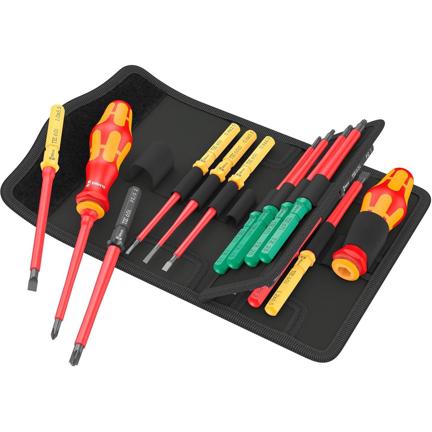 Wera kraftform kompakt vde 17 universal 1 tool finder schroevendraaier (rood geel, 17‑delig)