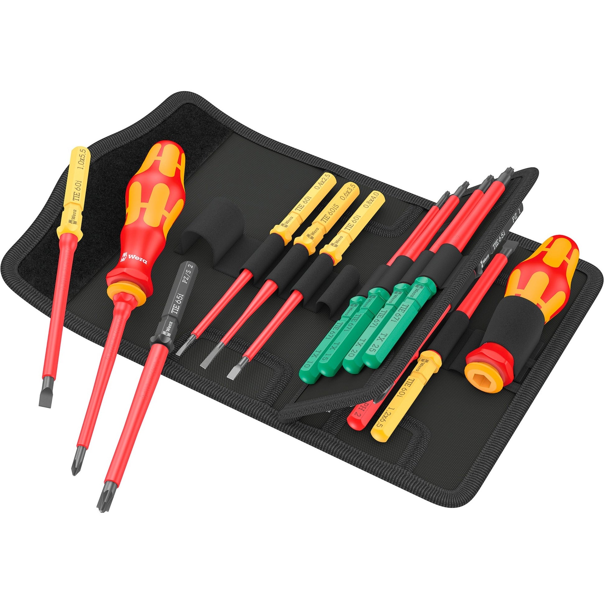 Wera kraftform kompakt vde 17 universal 1 tool finder schroevendraaier (rood geel, 17‑delig)
