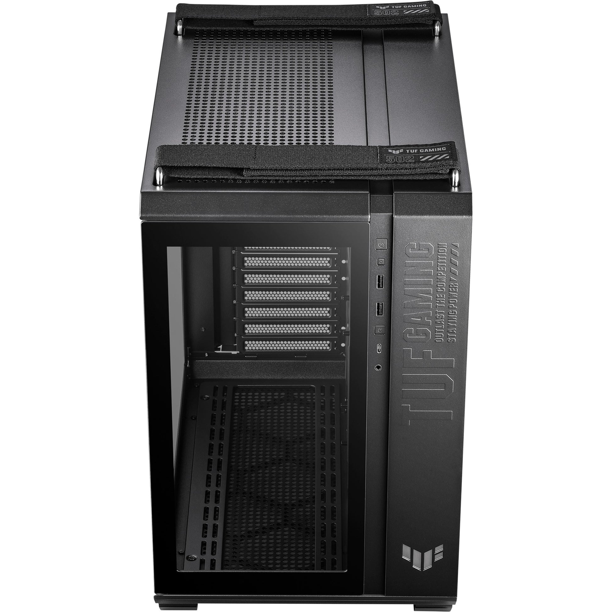 Asus tuf gaming gt502 plus midi tower behuizing (zwart | 2x usb-a | 1x usb-c | tempered glass)