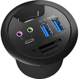 Icy box ib-hub1404a usb-hub (zwart) - afbeelding 4