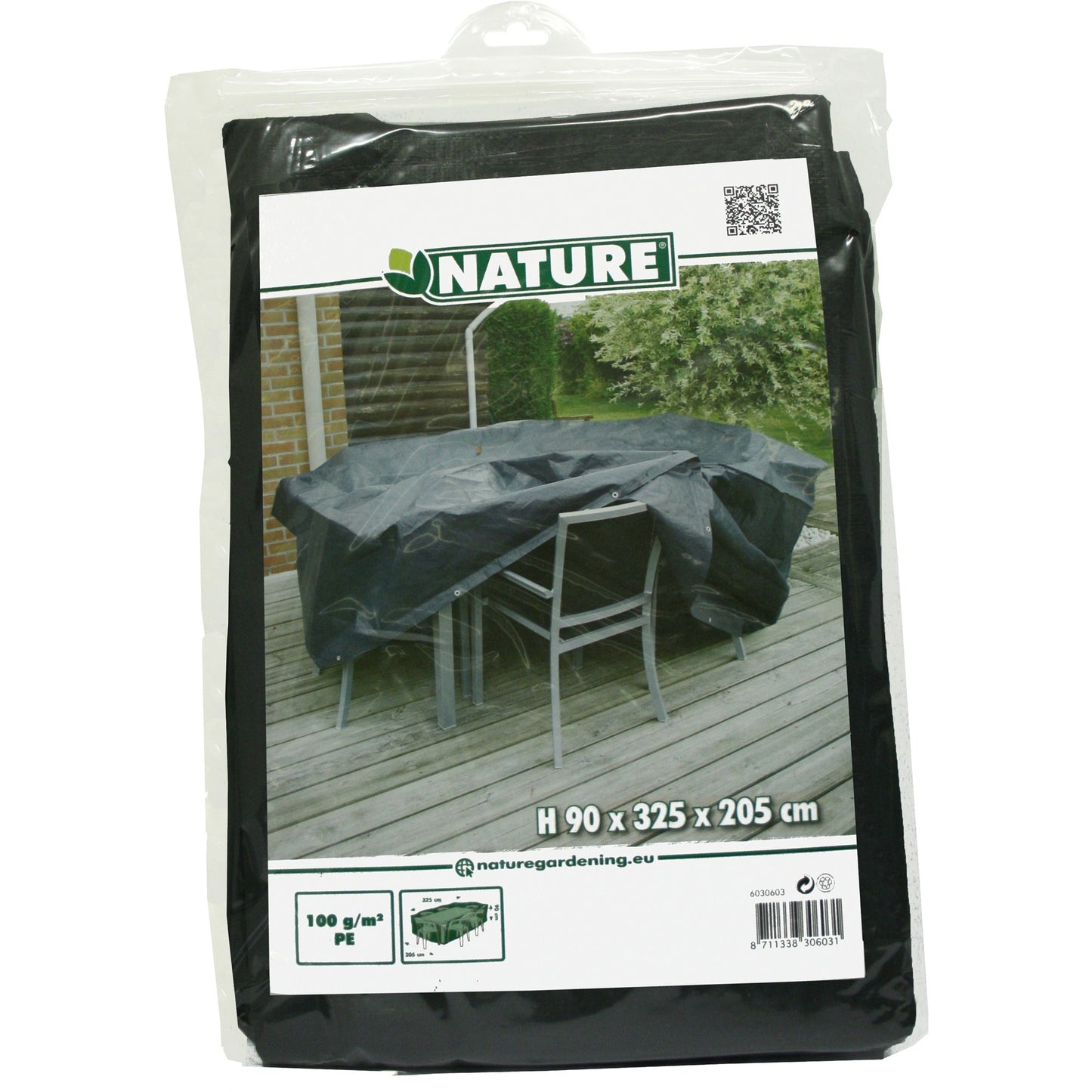 Nature tuinmeubelafdekhoes voor stoelen en tafels afdekking (grijs, 6030603)