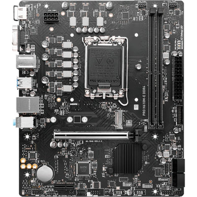 Msi pro h610m-e ddr4 socket 1700 moederbord (zwart, gb-lan, sound, µatx)