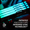 Kingston fury beast rgb 16 gb ddr5-5600 (1x 16 gb) werkgeheugen (wit, kf556c40bwa-16, xmp 3.0)