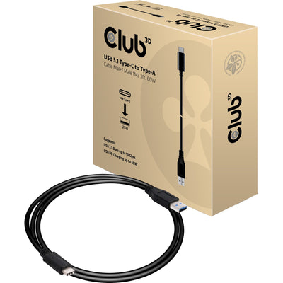 Club 3d usb-c naar usb-a kabel (1 meter)