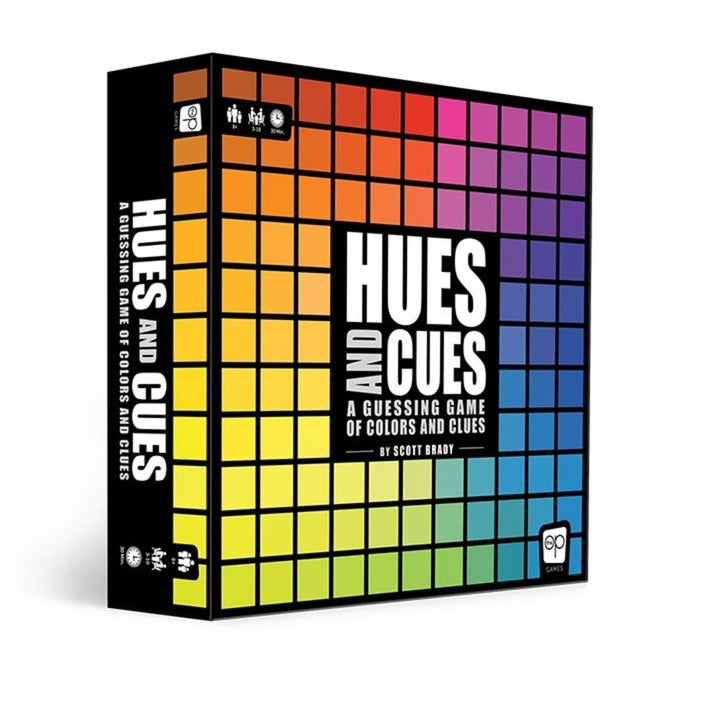 Usaopoly - hues and cues bordspel - familiespel - party spel - vanaf 8 jaar - voor 3 tot 10 spelers - engelstalige spelregels