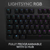Logitech g512 carbon lightsync rgb mechanical gaming keyboard (zwart, us-international lay-out (qwerty), gx brown, 100%, rgb leds)