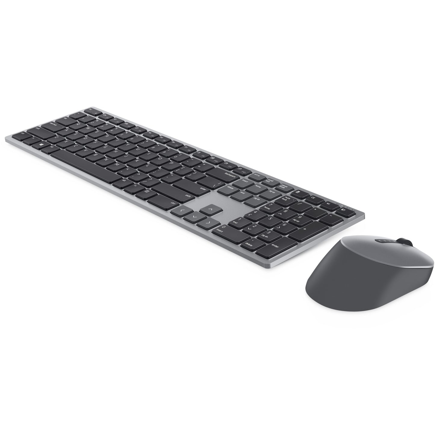 Dell premier multi-device draadloos toetsenbord en draadloze muis - km7321w desktopset (grijs, us lay-out (qwerty), 100%, bluetooth 5.0, dpi:1000 - 4000)