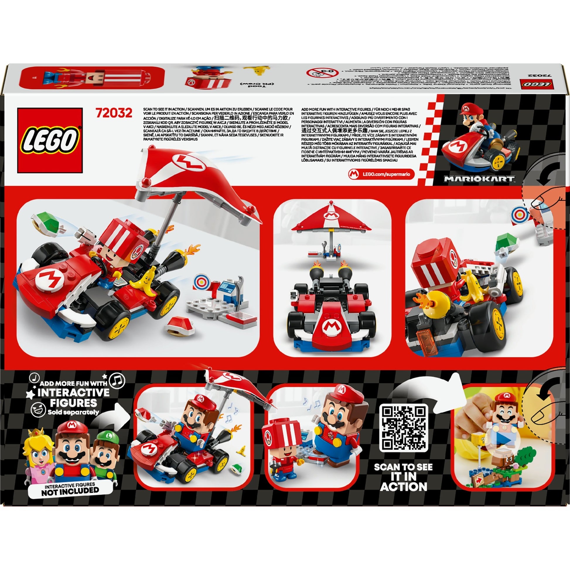 Lego super mario - mario kart - standaardkart constructiespeelgoed (72032)