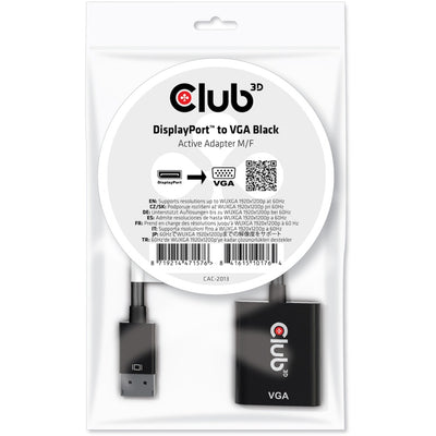 Club 3d displayport 1.1 naar vga actieve adapter (zwart)