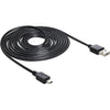 Delock easy-usb-a 2.0 male > mini usb-b 2.0 male kabel (zwart, 3 meter)
