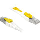 Delock patchkabel s stp, rj-45 secure met cat.6a (wit, 85330, 0,5 meter)