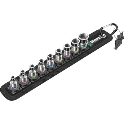 Wera belt a 1 zyklop doppen set dopsleutel (zwart, 10-delig, met vasthoudfunctie, met 1 4 -aandrijving)