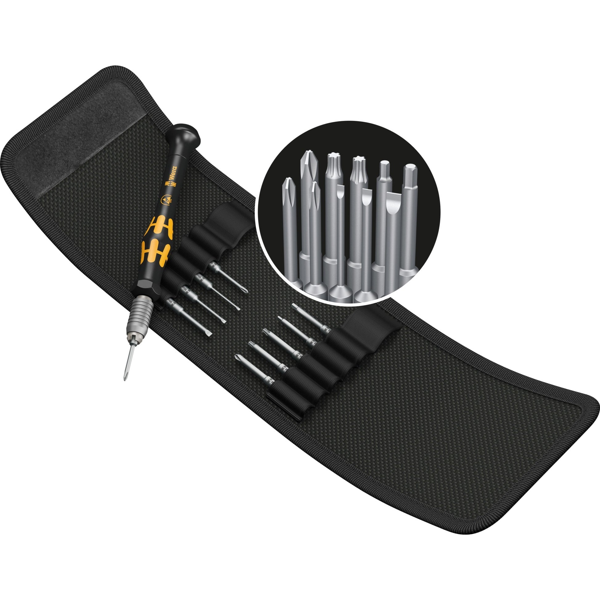 Wera kraftform kompakt micro set esd 11 sb bitset (11-delig)