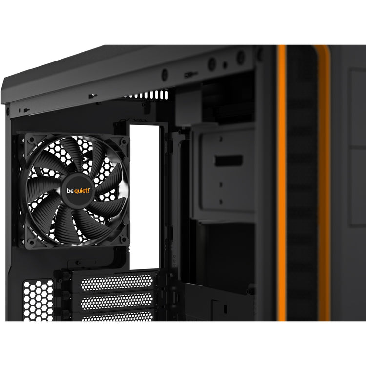 Be quiet! pure base 600 window midi tower behuizing (zwart oranje | 2x usb-a | tempered glass)