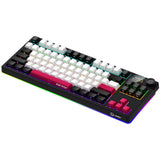 Lorgar kbp70tklw rgb mechanisch gaming toetsenbord (zwart, us lay-out (qwerty), logar toxic purple, 80% (tkl), rgb, hot-swappable, pbt double-shot, bluetooth | 2.4ghz | usb) - afbeelding 2