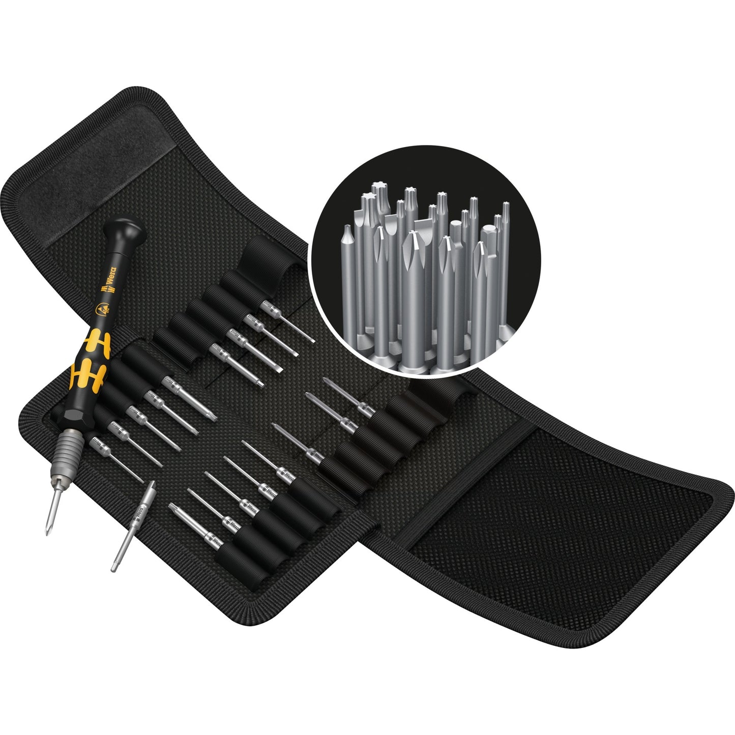 Wera kraftform kompakt micro-set esd 20 bitset (20-delig)