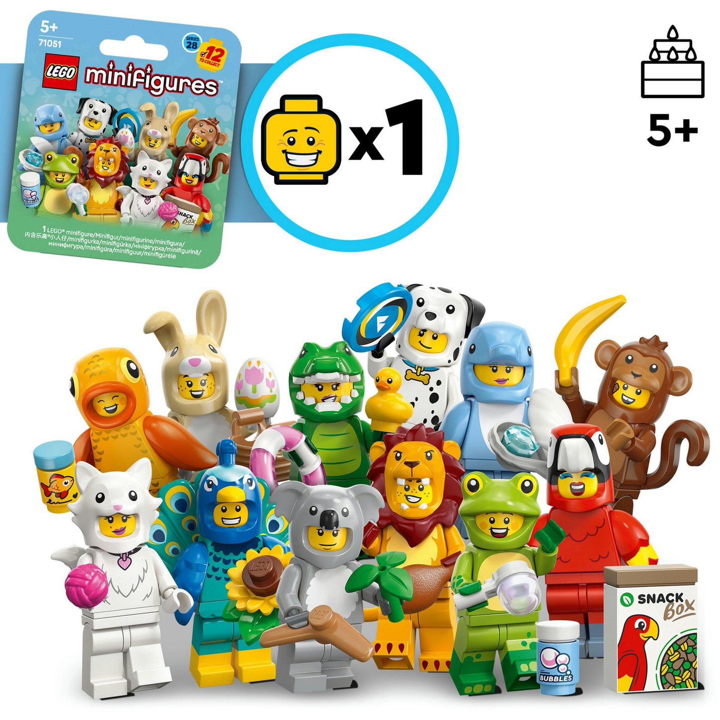 Lego minifigures - serie 28: dierenkostuum constructiespeelgoed (71051)