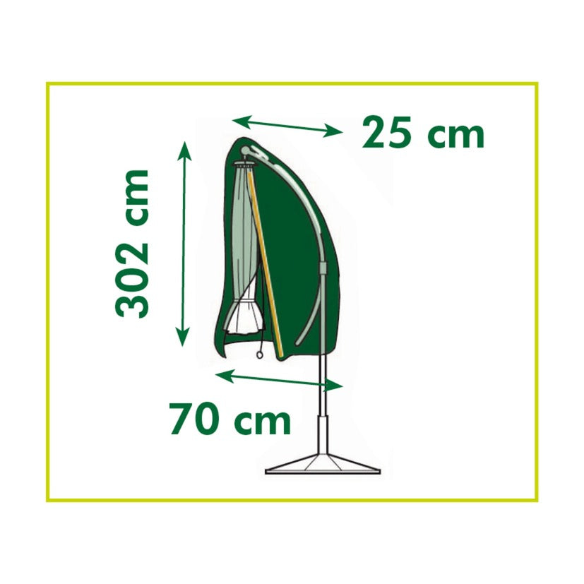 Nature tuinmeubelafdekhoes voor staande parasol (groot) afdekking (grijs, 6030617)