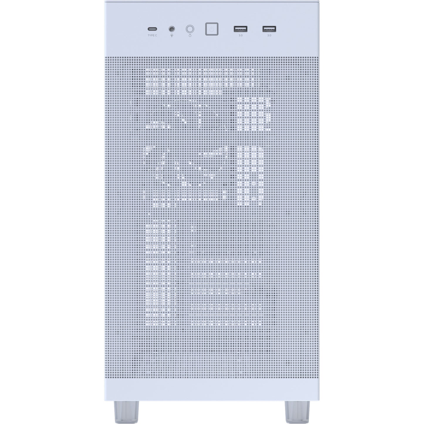 Asus prime ap303 - mesh panel midi tower behuizing (wit | 2x usb-a | 1x usb-c)