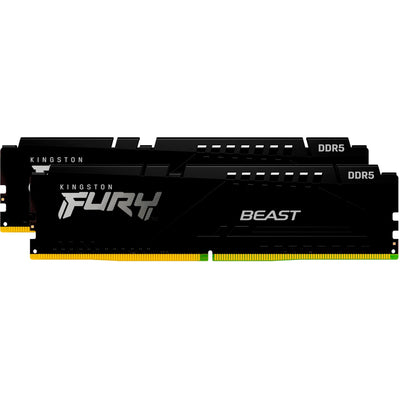 Kingston fury beast 16 gb ddr5-6000 (2x 8 gb) werkgeheugen (zwart, kf560c30bbek2-16, xmp 3.0, expo 1.1)