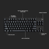 Logitech g413 tkl se mechanisch gaming toetsenbord (zwart, us-international lay-out (qwerty), gl tactile, 80% (tkl)) - afbeelding 7