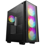 Deepcool matrexx 55 v4 c midi tower behuizing (zwart | 1x usb-a | 1x usb-c | rgb | window) - afbeelding 1