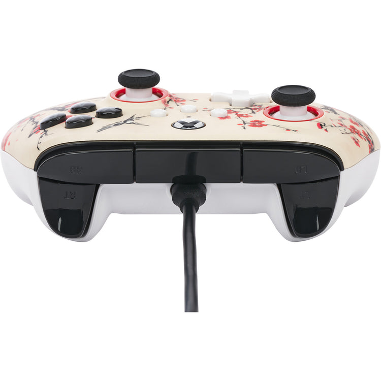 Powera advantage controller met kabel voor de xbox series x|s - warrior's nirvana (magnoliawit, xbox series x|s, xbox one, pc)
