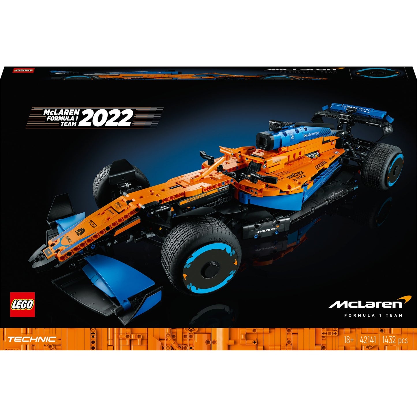 Lego technic mclaren formule 1 2022 racewagen set voor volwassenen - 42141