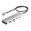 Delock usb 10 gbps usb-c hub usb-hub (grijs, 2x usb-a 3.2 (10 gbit s), 2x usb-c 3.2 (10 gbit s))