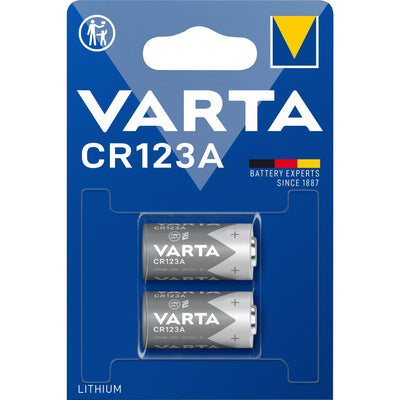 Varta lithium cylindrical cr123a batterij (2 stuks)