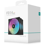 Deepcool fd14 argb case fans (zwart, 3 stuks, 140 x 140 x 25 mm, pwm) - afbeelding 9