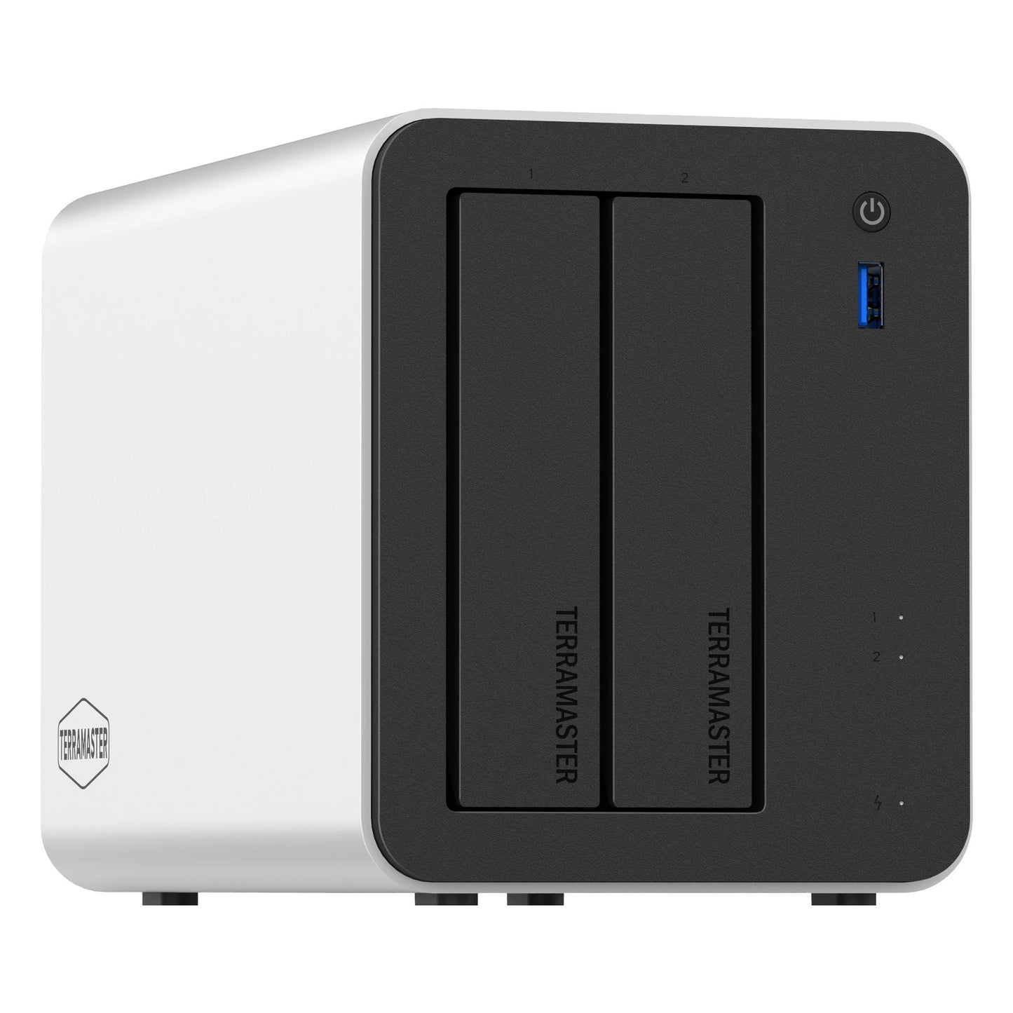 Terramaster f2-425 plus nas (wit, 2x 5gbe, hdmi, usb)