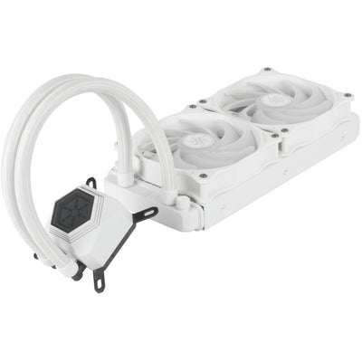 Silverstone sst-pf240w-argb-v2 waterkoeling (wit, incl. rgb controller)