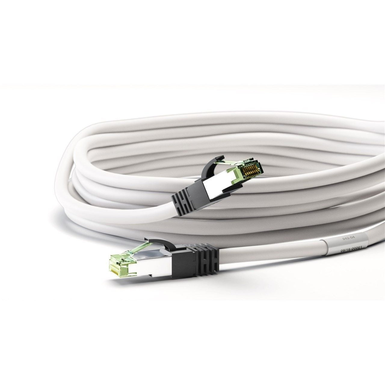 Goobay cat.8.1 netwerkkabel (wit, 2 meter, s ftp (pimf), rj-45)