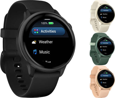 Garmin vivoactive® 6 - gps fitness smartwatch | bone lunargold aluminium