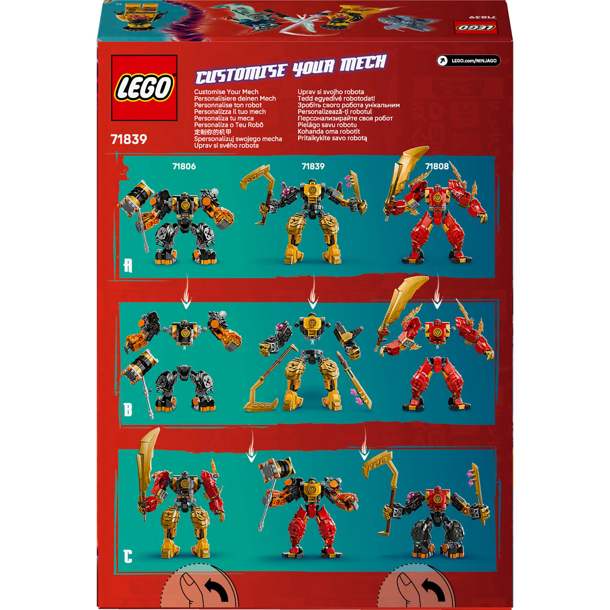 Lego ® ninjago® arins spinjitzu strijdmecha speelgoed - 71839