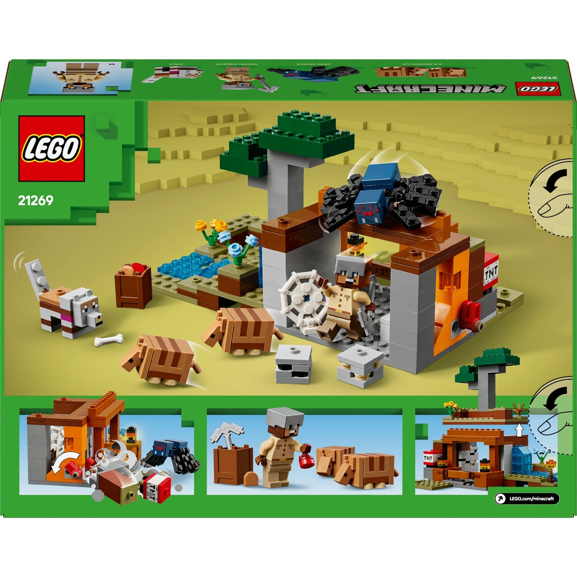 Lego minecraft de gordeldieren bij de mijn - 21269
